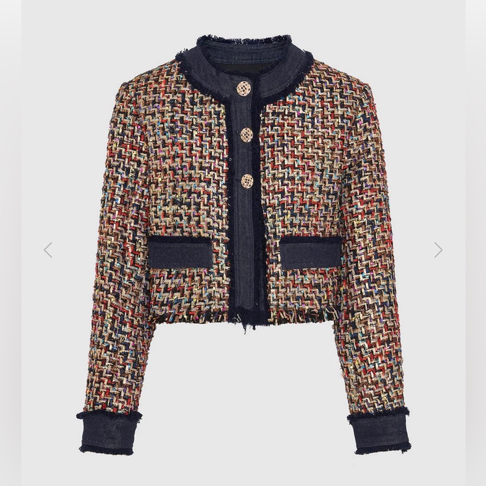 Urban Revivo Chic Multicolor Tweed Blazer